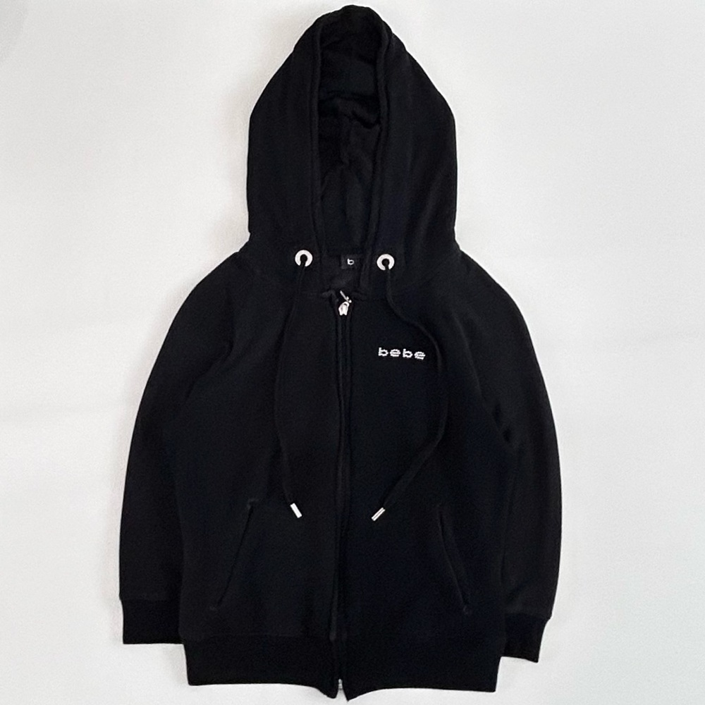 Vintage Y2K Bebe Full Zip Hoodie Women’s Small Studded Bedazzled Anchor 2000’s